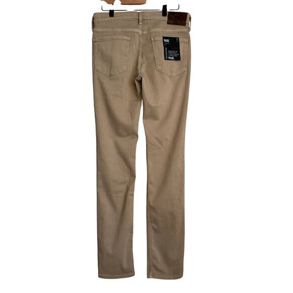 Paige Lennox Slim Fit Jeans Men’s 30x33 Tan Stretch Denim Vintage Light Oak - Picture 5 of 10